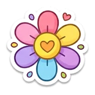 Autocollant : la fleur